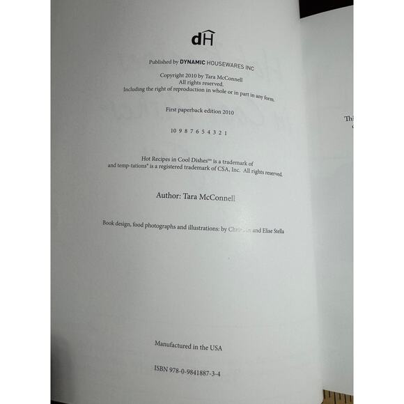 Hot Recipes in Cool Dishes by Tara McConnell Paperback 2010 QVC TEMPTATIONS - Picture 7 of 9